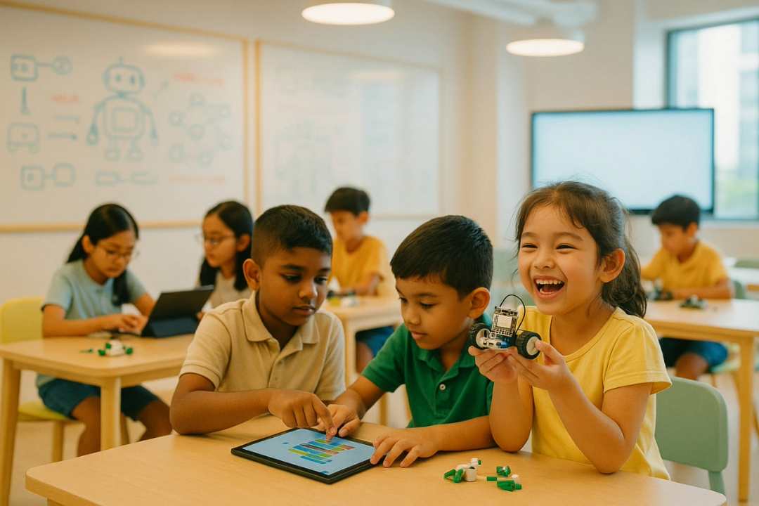 Children learning AI concepts