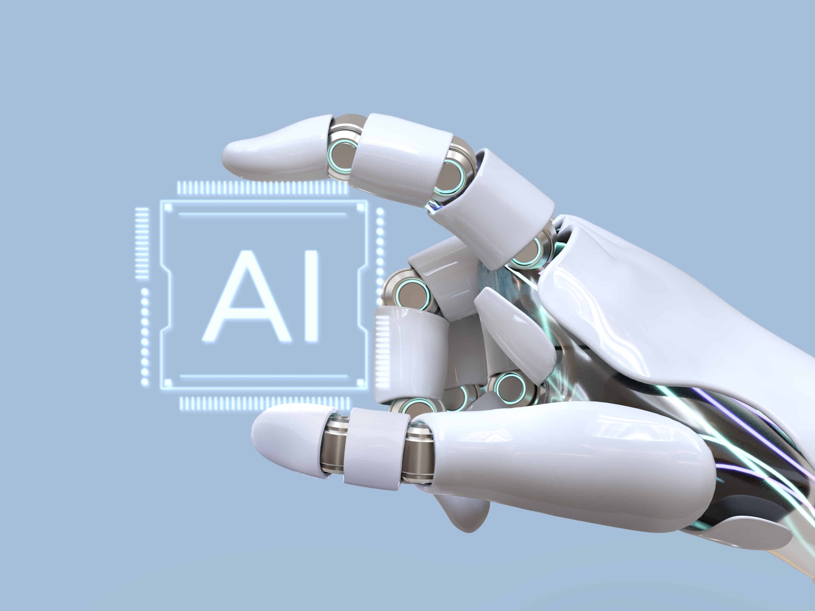Child interacting with AI technology